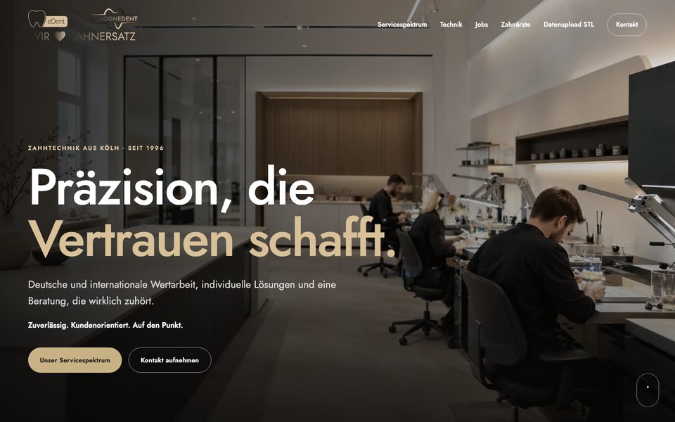 Startseite von colognedent.de