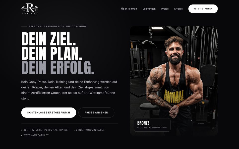 Startseite von r-coaching.eu